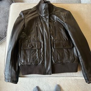 Leather Bomber Jacket